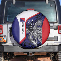 Personalised PNG Central Province Spare Tire Cover Bird of Paradise Tattoo Flag Motif - Polynesian Pride