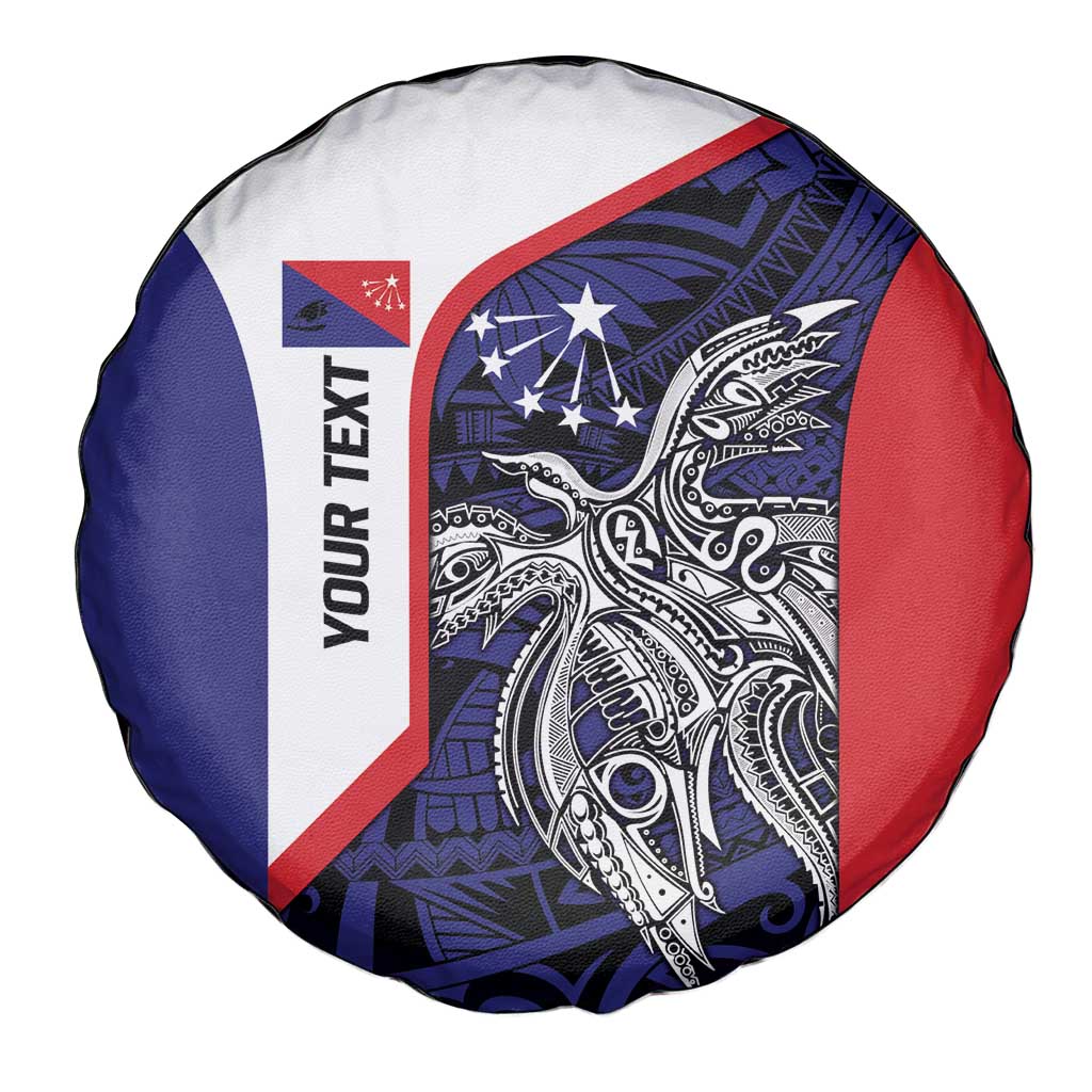 Personalised PNG Central Province Spare Tire Cover Bird of Paradise Tattoo Flag Motif - Polynesian Pride