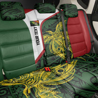 Personalised PNG Chimbu Province Back Car Seat Cover Bird of Paradise Tattoo Flag Motif - Polynesian Pride