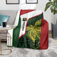 Personalised PNG Chimbu Province Blanket Bird of Paradise Tattoo Flag Motif - Polynesian Pride