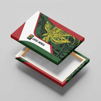 Personalised PNG Chimbu Province Canvas Wall Art Bird of Paradise Tattoo Flag Motif - Polynesian Pride