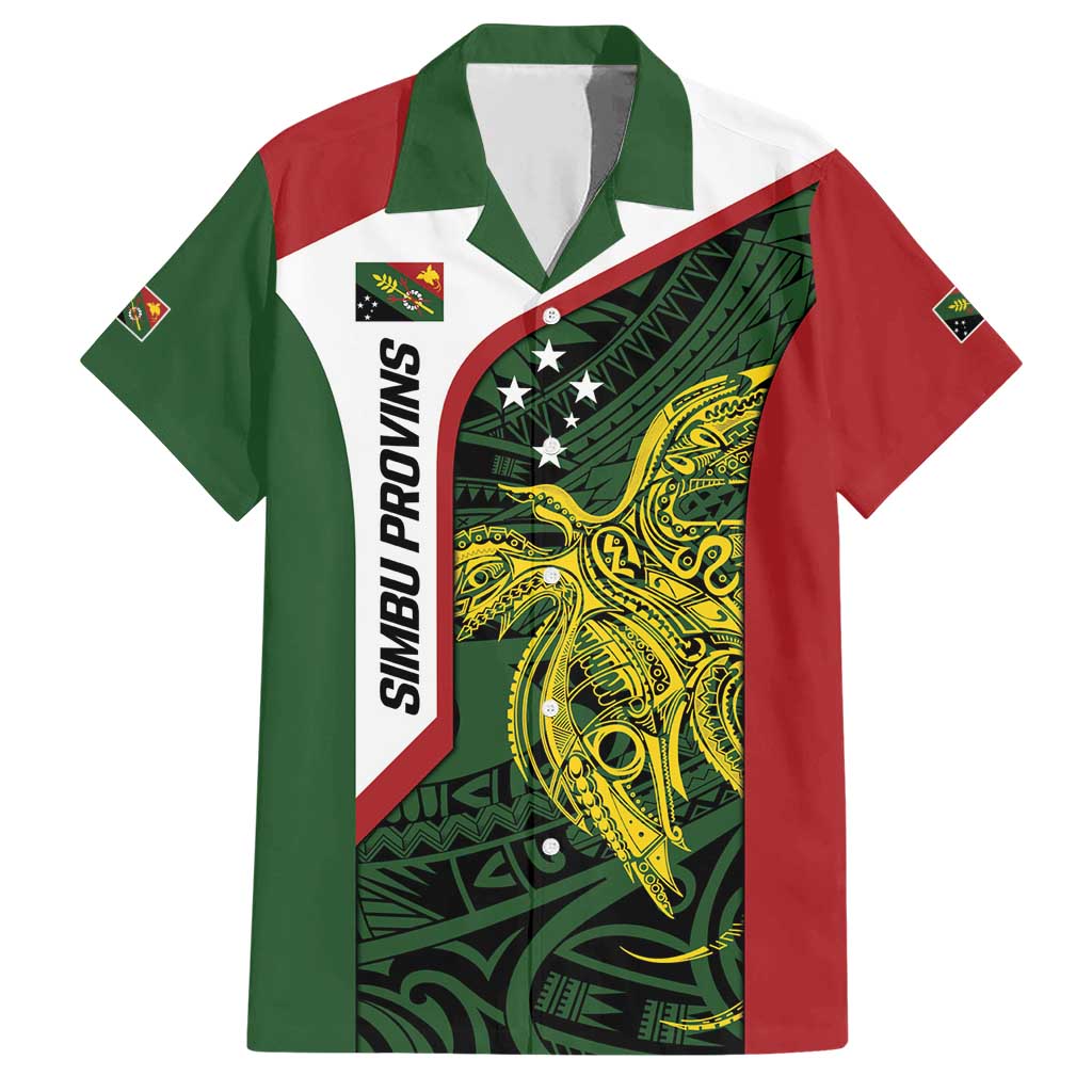 Personalised PNG Chimbu Province Family Matching Short Sleeve Bodycon Dress and Hawaiian Shirt Bird of Paradise Tattoo Flag Motif - Polynesian Pride