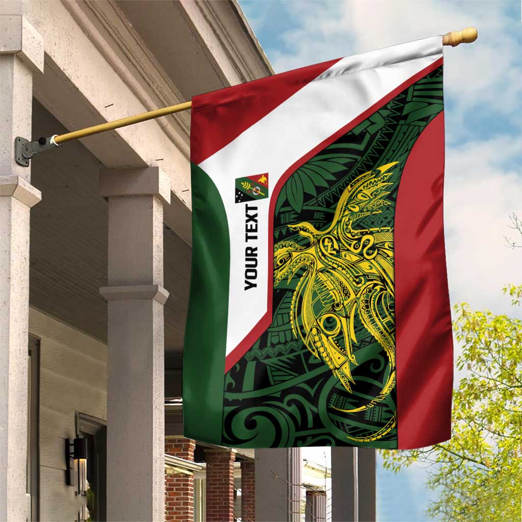 Personalised PNG Chimbu Province Garden Flag Bird of Paradise Tattoo Flag Motif - Polynesian Pride