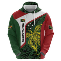 Personalised PNG Chimbu Province Hoodie Bird of Paradise Tattoo Flag Motif - Polynesian Pride