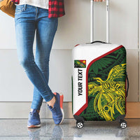 Personalised PNG Chimbu Province Luggage Cover Bird of Paradise Tattoo Flag Motif - Polynesian Pride