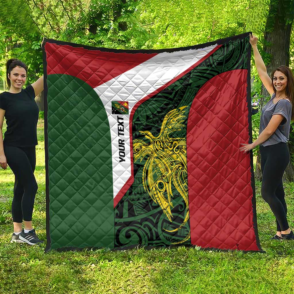 Personalised PNG Chimbu Province Quilt Bird of Paradise Tattoo Flag Motif - Polynesian Pride