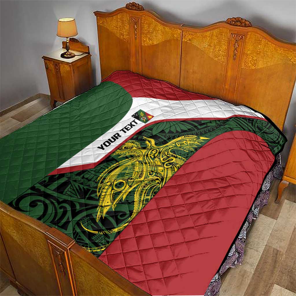 Personalised PNG Chimbu Province Quilt Bird of Paradise Tattoo Flag Motif - Polynesian Pride