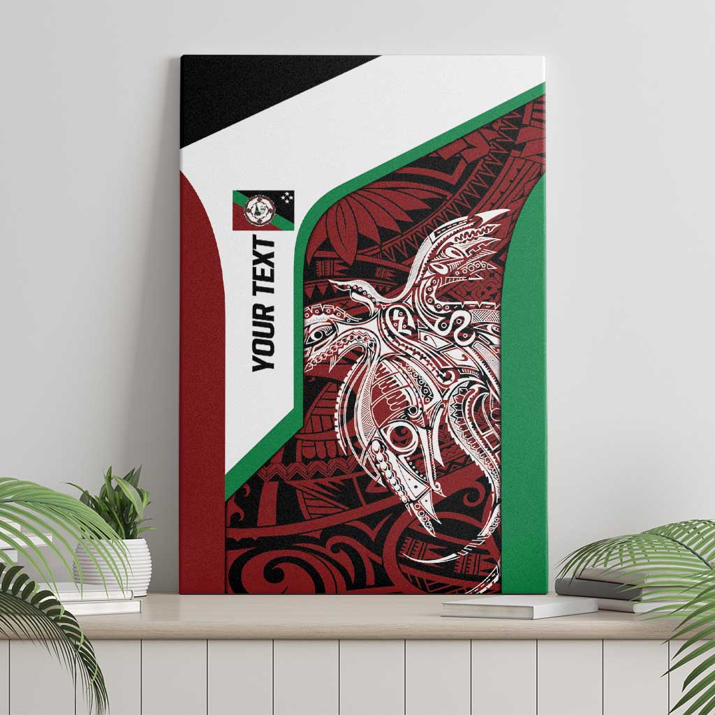 Personalised PNG East New Britain Province Canvas Wall Art Bird of Paradise Tattoo Flag Motif - Polynesian Pride