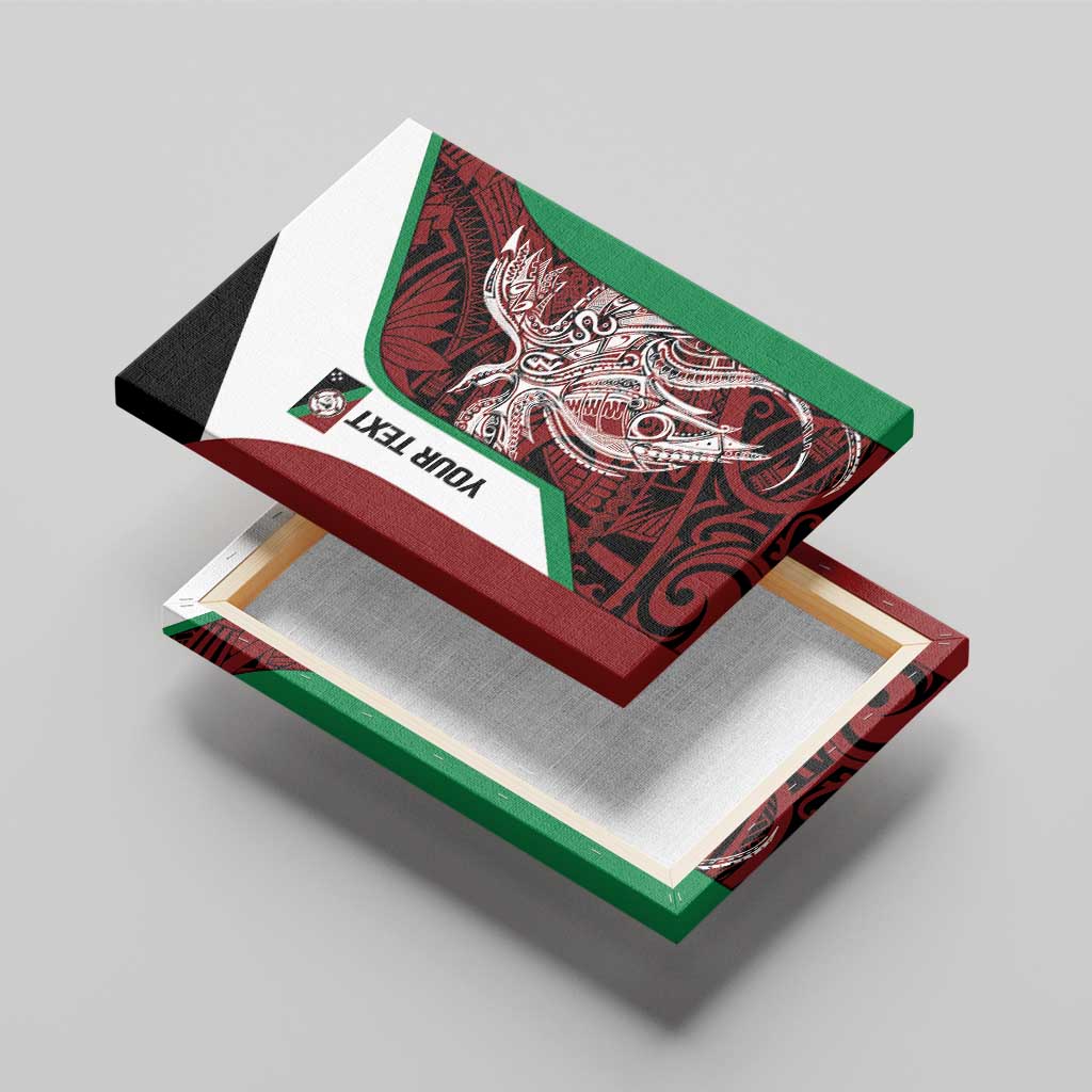 Personalised PNG East New Britain Province Canvas Wall Art Bird of Paradise Tattoo Flag Motif - Polynesian Pride