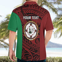 Personalised PNG East New Britain Province Hawaiian Shirt Bird of Paradise Tattoo Flag Motif - Polynesian Pride