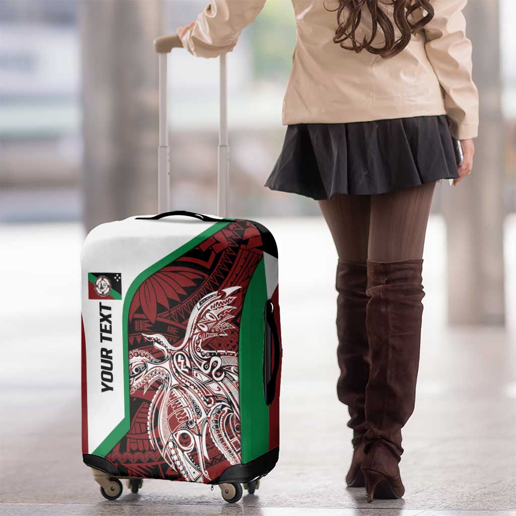 Personalised PNG East New Britain Province Luggage Cover Bird of Paradise Tattoo Flag Motif - Polynesian Pride