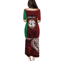 Personalised PNG East New Britain Province Puletasi Bird of Paradise Tattoo Flag Motif - Polynesian Pride