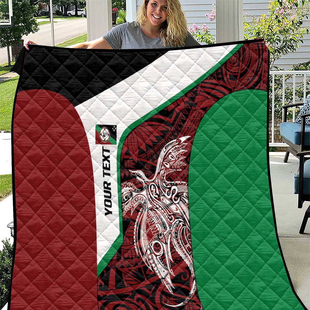 Personalised PNG East New Britain Province Quilt Bird of Paradise Tattoo Flag Motif - Polynesian Pride