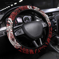 PNG East New Britain Province Steering Wheel Cover Bird of Paradise Tattoo Flag Motif - Polynesian Pride