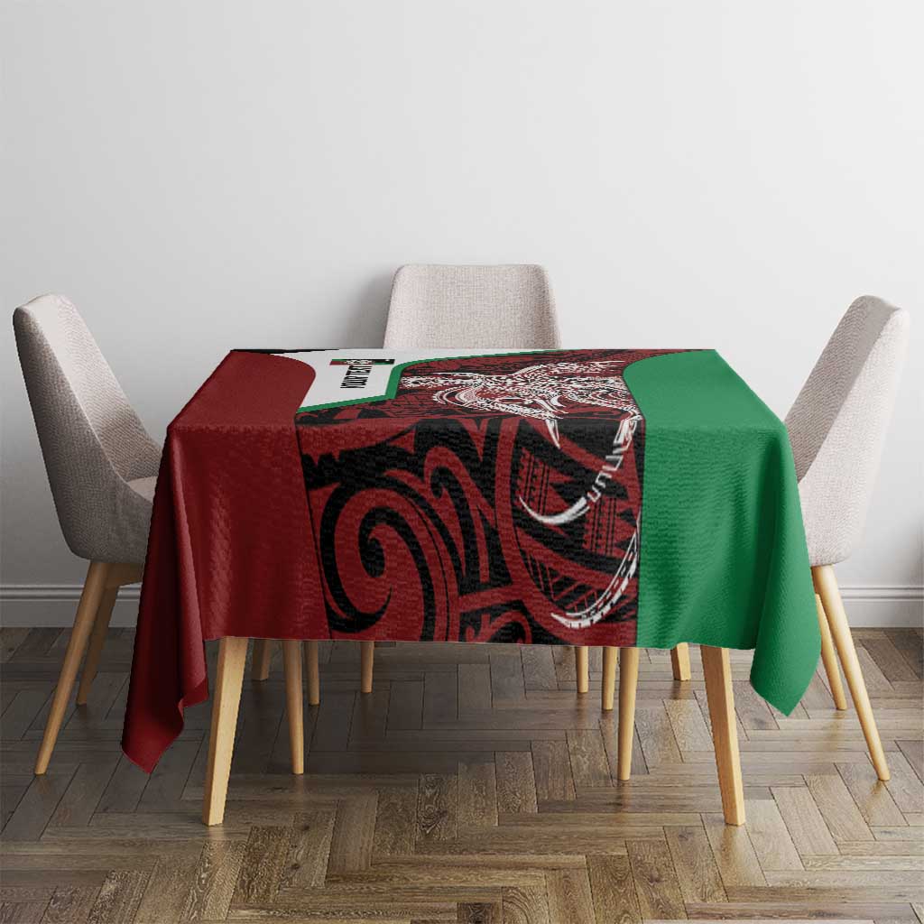Personalised PNG East New Britain Province Tablecloth Bird of Paradise Tattoo Flag Motif - Polynesian Pride
