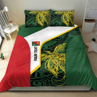 Personalised PNG East Sepik Province Bedding Set Bird of Paradise Tattoo Flag Motif - Polynesian Pride