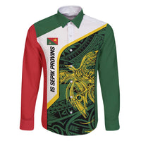 Personalised PNG East Sepik Province Family Matching Mermaid Dress and Hawaiian Shirt Bird of Paradise Tattoo Flag Motif - Polynesian Pride