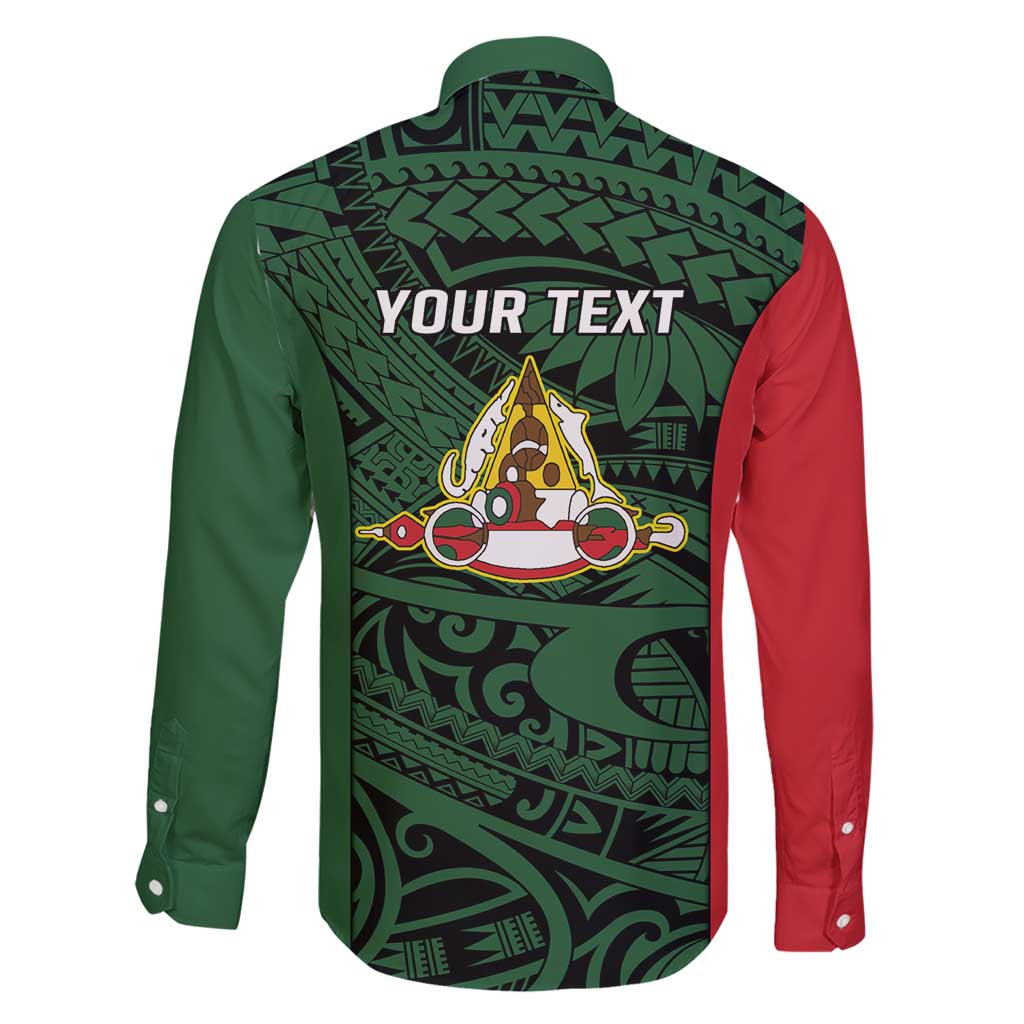 Personalised PNG East Sepik Province Family Matching Short Sleeve Bodycon Dress and Hawaiian Shirt Bird of Paradise Tattoo Flag Motif - Polynesian Pride