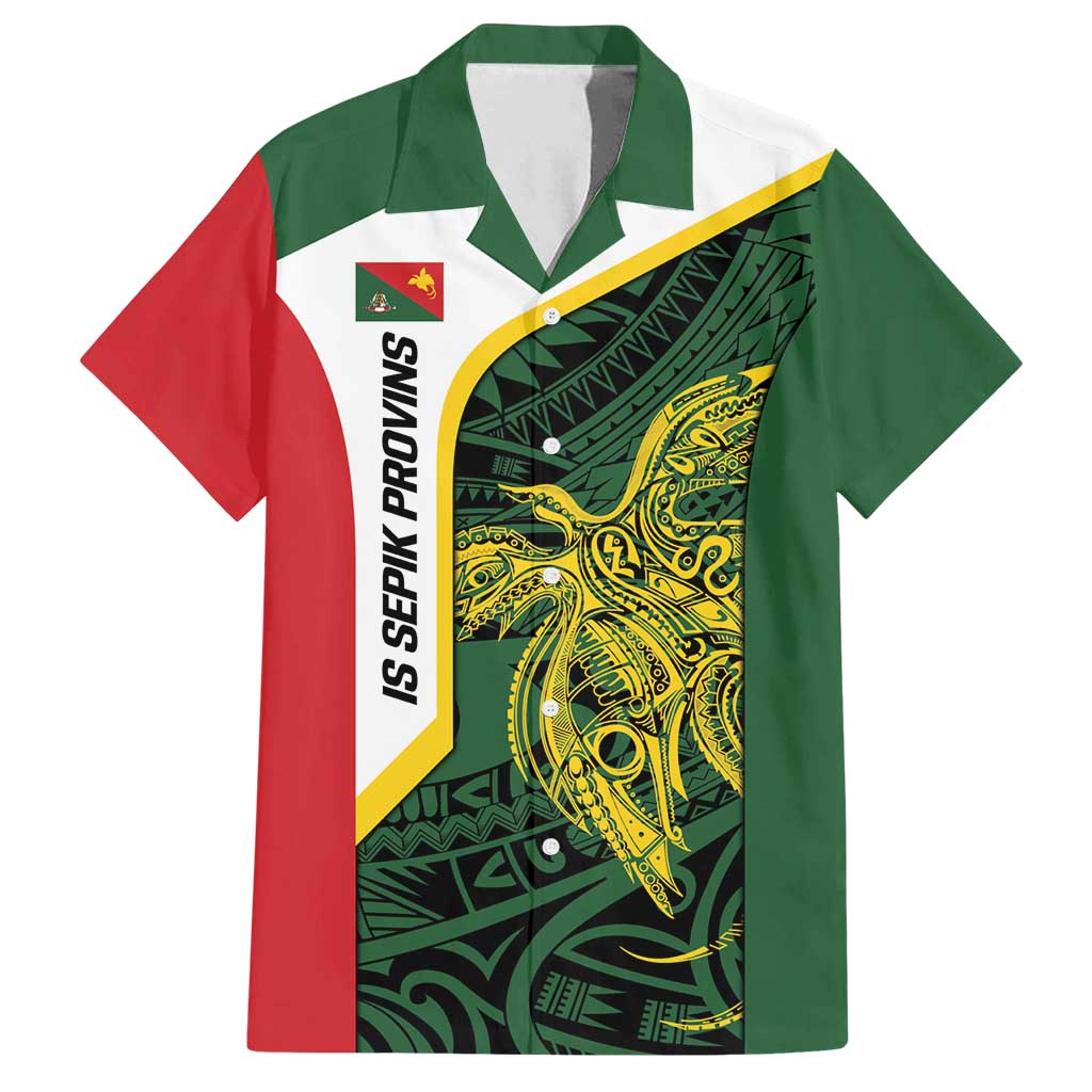 Personalised PNG East Sepik Province Family Matching Tank Maxi Dress and Hawaiian Shirt Bird of Paradise Tattoo Flag Motif - Polynesian Pride