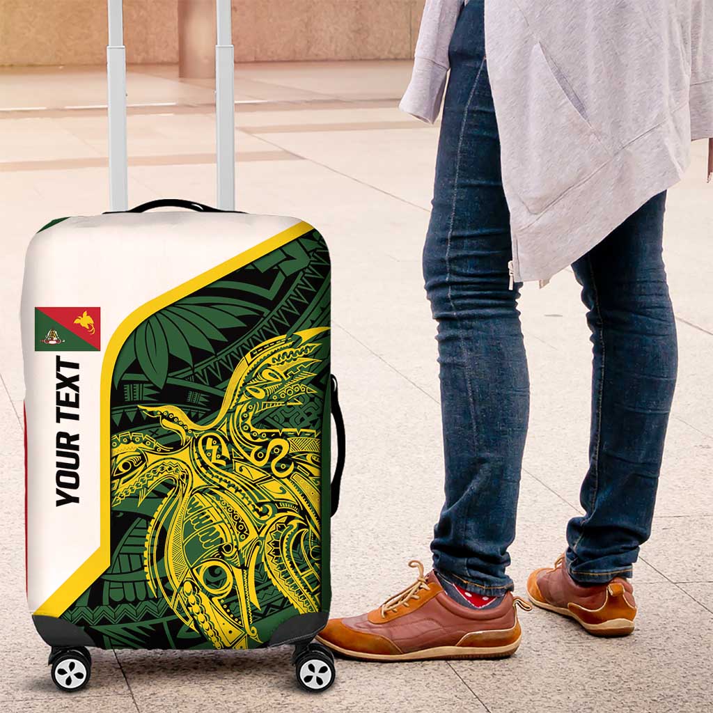 Personalised PNG East Sepik Province Luggage Cover Bird of Paradise Tattoo Flag Motif - Polynesian Pride