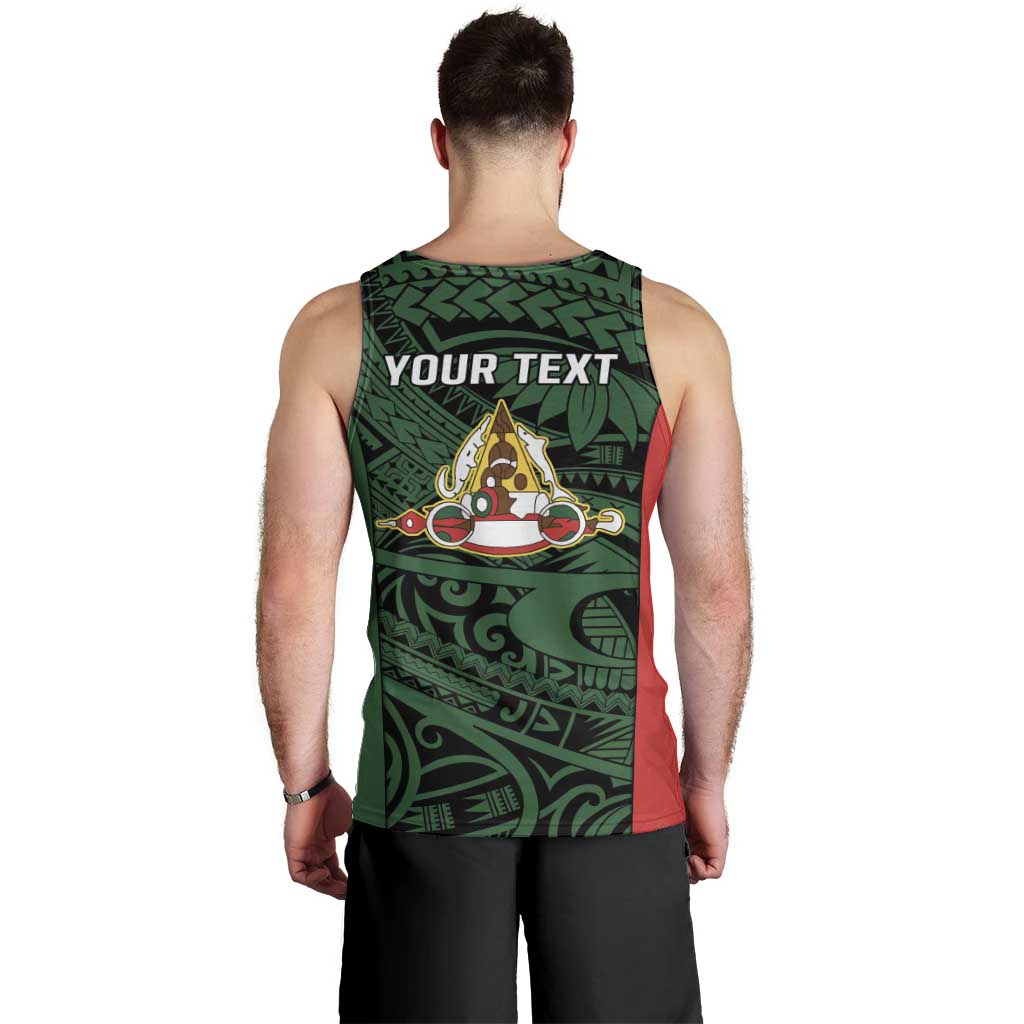 Personalised PNG East Sepik Province Men Tank Top Bird of Paradise Tattoo Flag Motif - Polynesian Pride