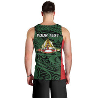 Personalised PNG East Sepik Province Men Tank Top Bird of Paradise Tattoo Flag Motif - Polynesian Pride