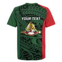 Personalised PNG East Sepik Province Rugby Jersey Bird of Paradise Tattoo Flag Motif - Polynesian Pride