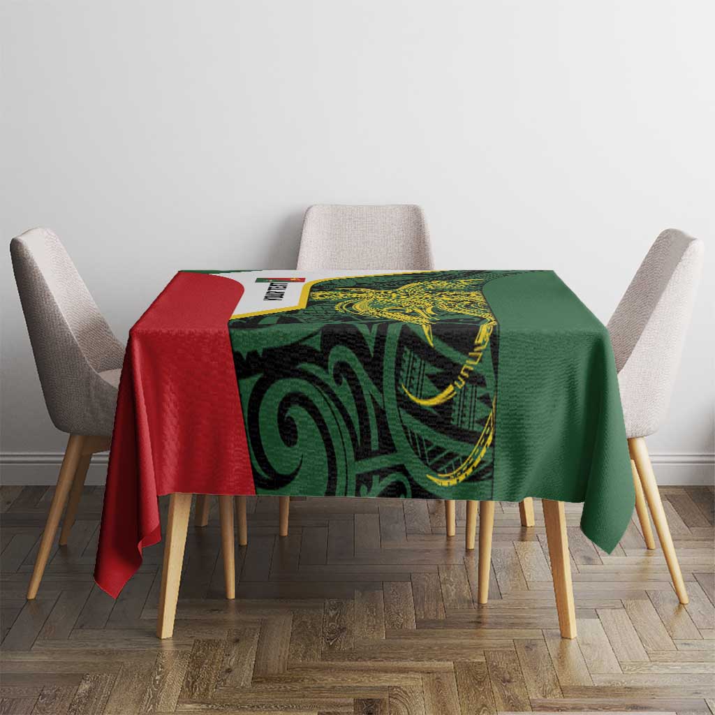 Personalised PNG East Sepik Province Tablecloth Bird of Paradise Tattoo Flag Motif - Polynesian Pride