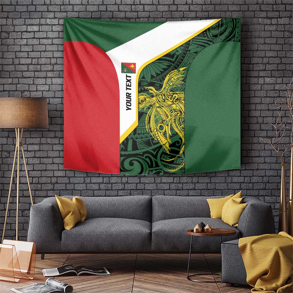 Personalised PNG East Sepik Province Tapestry Bird of Paradise Tattoo Flag Motif - Polynesian Pride