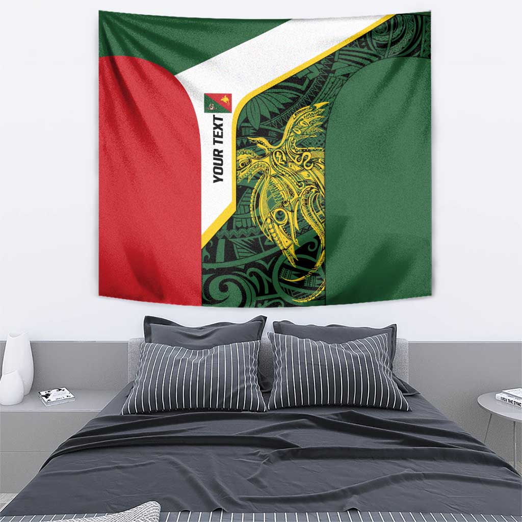 Personalised PNG East Sepik Province Tapestry Bird of Paradise Tattoo Flag Motif - Polynesian Pride