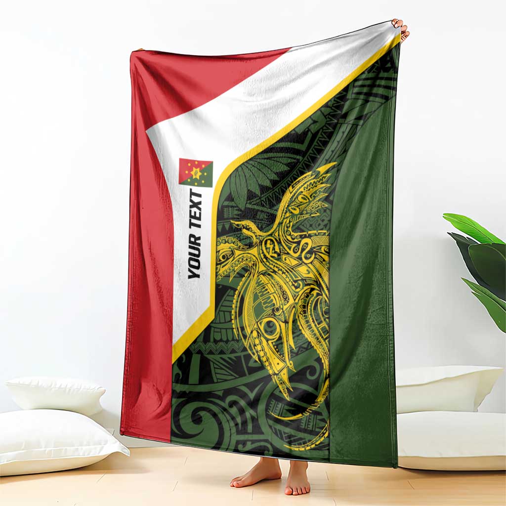 Personalised PNG Eastern Highlands Blanket Bird of Paradise Tattoo Flag Motif - Polynesian Pride