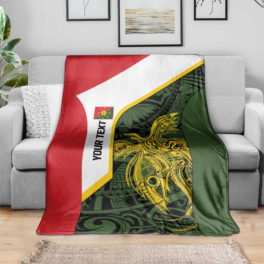 Personalised PNG Eastern Highlands Blanket Bird of Paradise Tattoo Flag Motif - Polynesian Pride