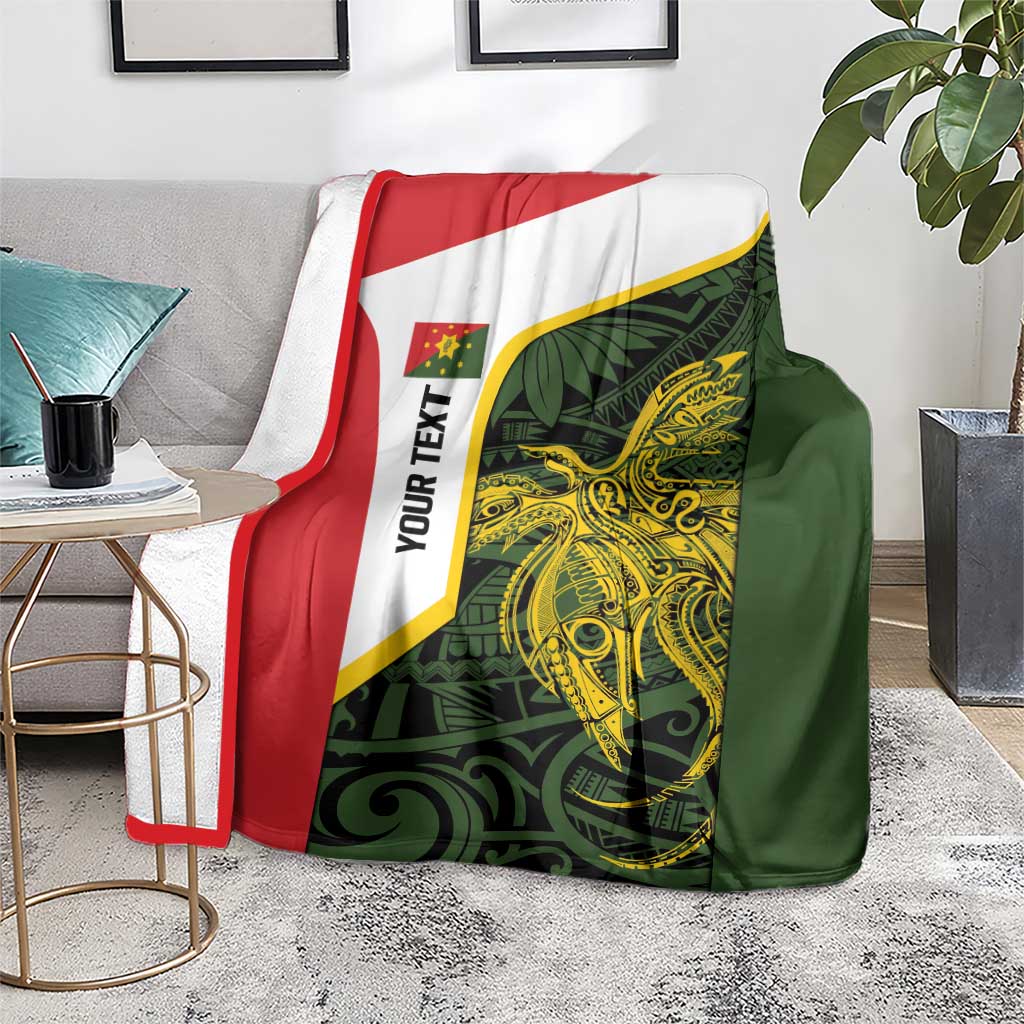 Personalised PNG Eastern Highlands Blanket Bird of Paradise Tattoo Flag Motif - Polynesian Pride