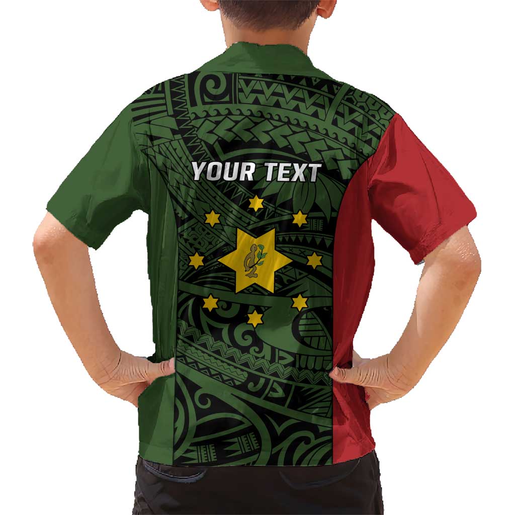 Personalised PNG Eastern Highlands Kid Hawaiian Shirt Bird of Paradise Tattoo Flag Motif - Polynesian Pride