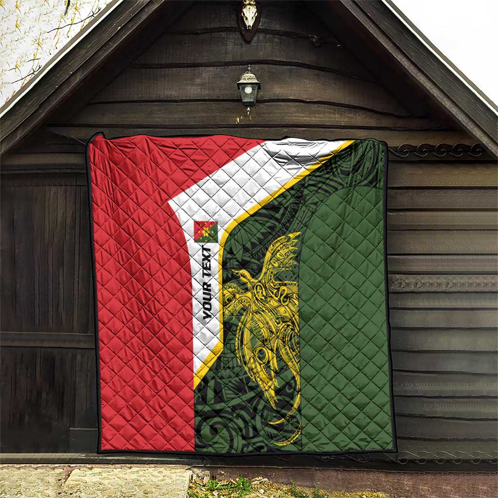 Personalised PNG Eastern Highlands Quilt Bird of Paradise Tattoo Flag Motif - Polynesian Pride