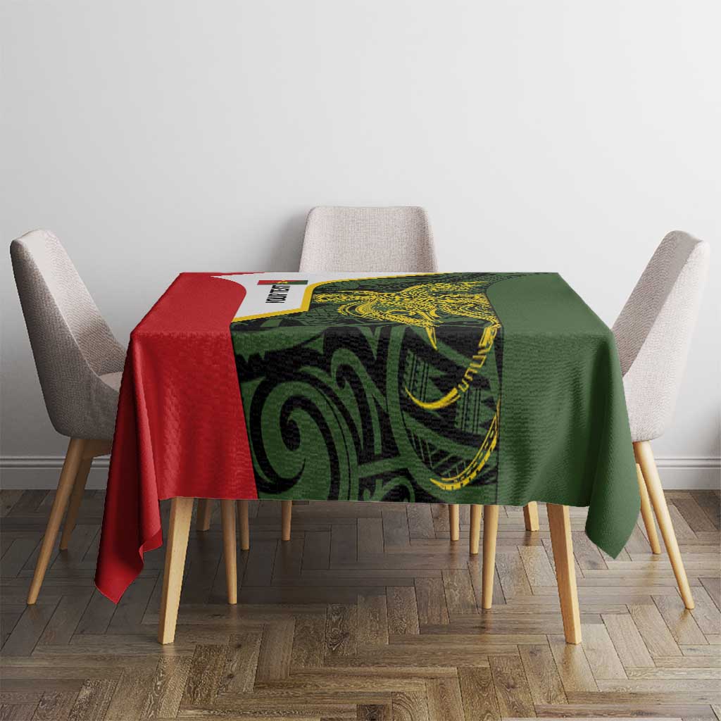Personalised PNG Eastern Highlands Tablecloth Bird of Paradise Tattoo Flag Motif - Polynesian Pride