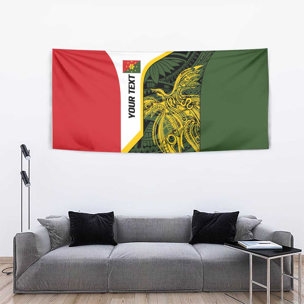 Personalised PNG Eastern Highlands Tapestry Bird of Paradise Tattoo Flag Motif - Polynesian Pride