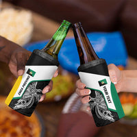 Personalised PNG Enga Province 4 in 1 Can Cooler Tumbler Bird of Paradise Tattoo Flag Motif - Polynesian Pride