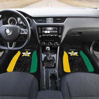 Personalised PNG Enga Province Car Mats Bird of Paradise Tattoo Flag Motif - Polynesian Pride