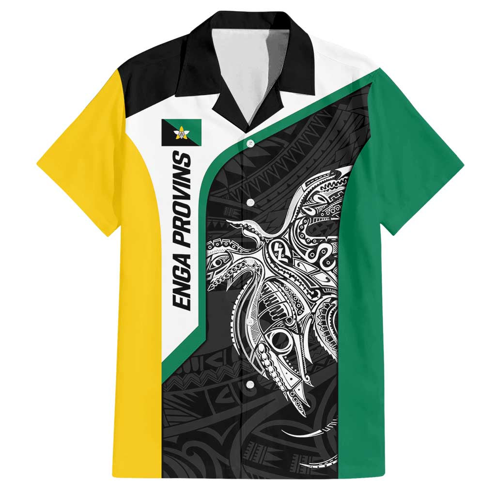 Personalised PNG Enga Province Family Matching Summer Maxi Dress and Hawaiian Shirt Bird of Paradise Tattoo Flag Motif - Polynesian Pride