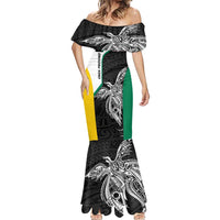 Personalised PNG Enga Province Mermaid Dress Bird of Paradise Tattoo Flag Motif - Polynesian Pride