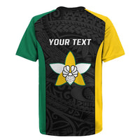 Personalised PNG Enga Province Rugby Jersey Bird of Paradise Tattoo Flag Motif - Polynesian Pride