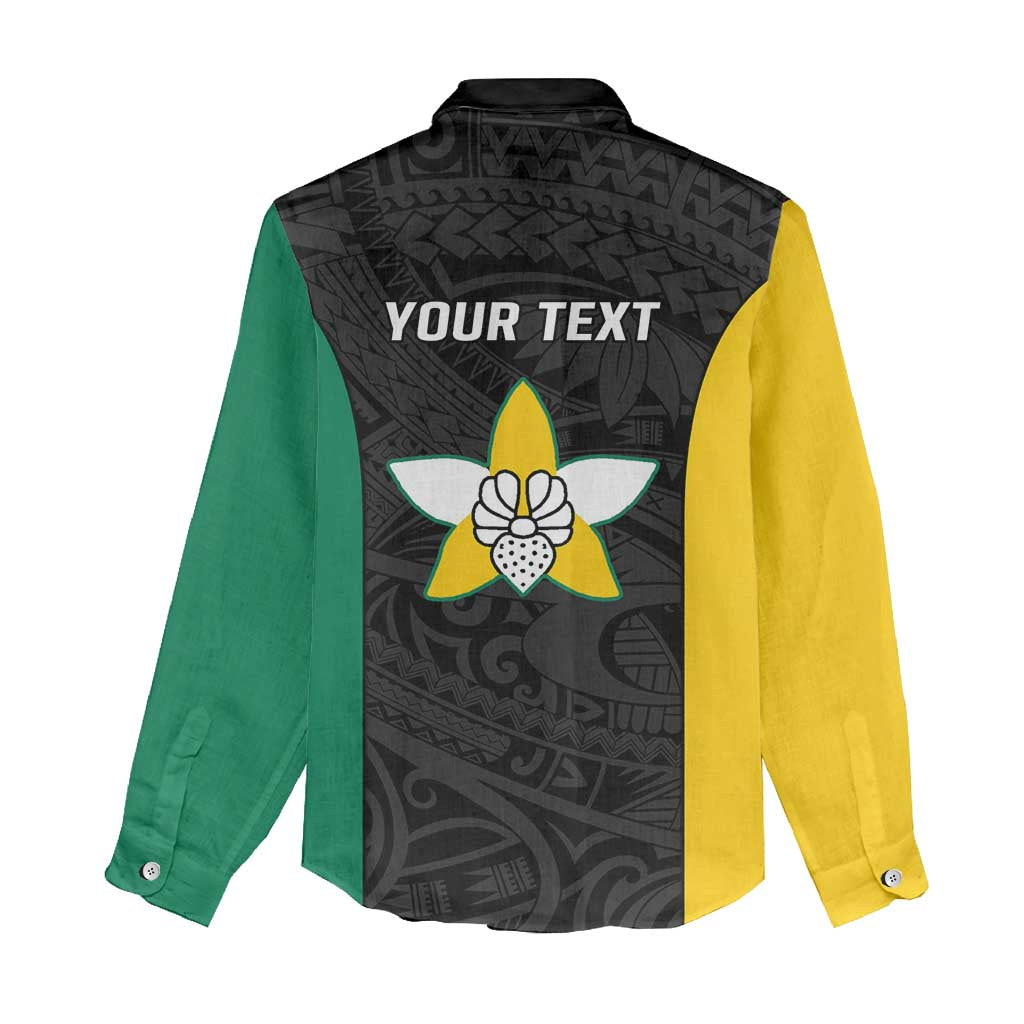 Personalised PNG Enga Province Women Casual Shirt Bird of Paradise Tattoo Flag Motif - Polynesian Pride