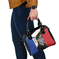 Personalised PNG Gulf Province Shoulder Handbag Bird of Paradise Tattoo Flag Motif - Polynesian Pride