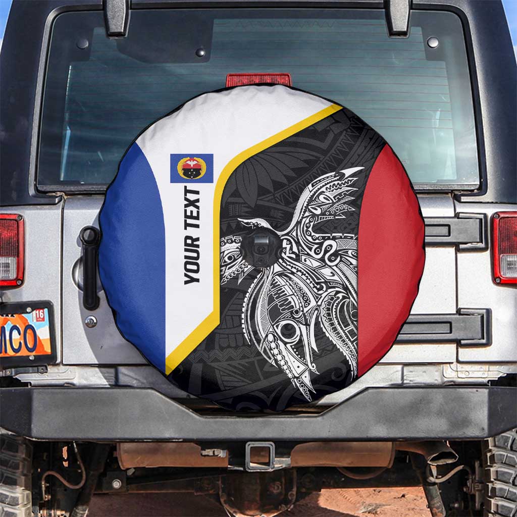Personalised PNG Gulf Province Spare Tire Cover Bird of Paradise Tattoo Flag Motif - Polynesian Pride