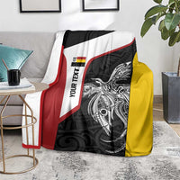 Personalised PNG Madang Province Blanket Bird of Paradise Tattoo Flag Motif - Polynesian Pride