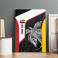 Personalised PNG Madang Province Canvas Wall Art Bird of Paradise Tattoo Flag Motif - Polynesian Pride