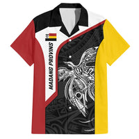 Personalised PNG Madang Province Family Matching Tank Maxi Dress and Hawaiian Shirt Bird of Paradise Tattoo Flag Motif - Polynesian Pride