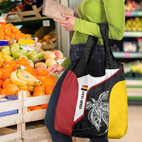 Personalised PNG Madang Province Grocery Bag Bird of Paradise Tattoo Flag Motif - Polynesian Pride