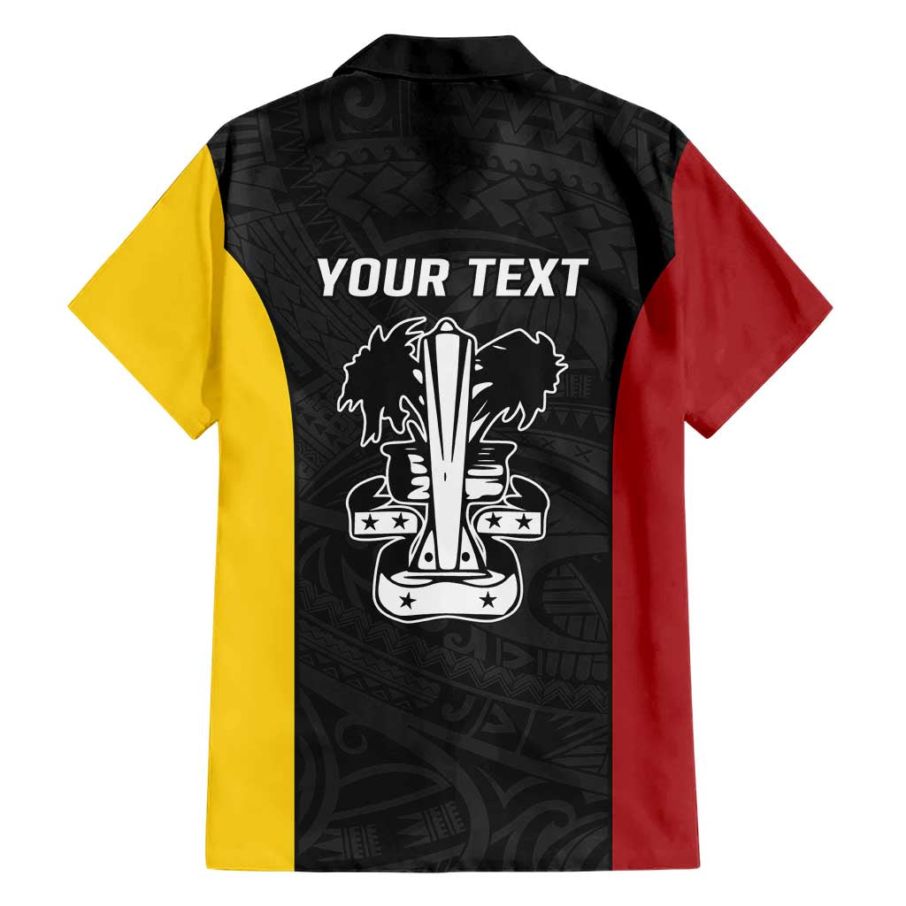 Personalised PNG Madang Province Hawaiian Shirt Bird of Paradise Tattoo Flag Motif - Polynesian Pride